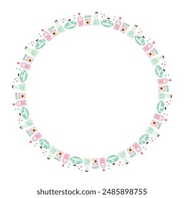 Hand drawn halloween frame template design.