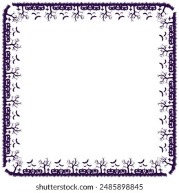 Handgezeichnete Halloween Frame Vorlage Design.