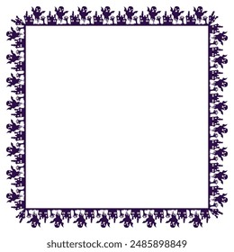 Hand drawn halloween frame template design.
