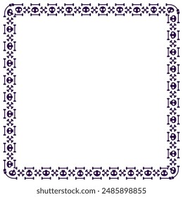 Hand drawn halloween frame template design.