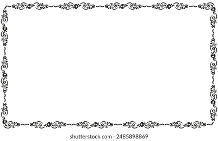 Hand drawn halloween frame template design.