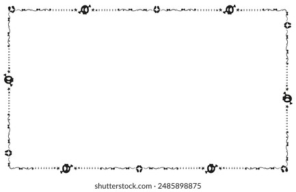 Hand drawn halloween frame template design.