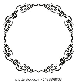 Hand drawn halloween frame template design.