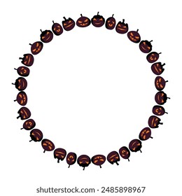 Hand drawn halloween frame template design.