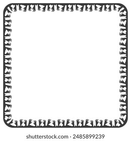 Hand drawn halloween frame template design.