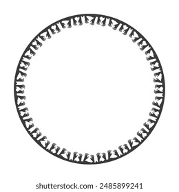 Hand drawn halloween frame template design.