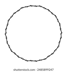 Hand drawn halloween frame template design.