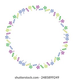 Hand drawn halloween frame template design.