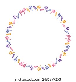 Handgezeichnete Halloween Frame Vorlage Design.