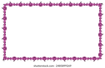 Hand drawn halloween frame template design.