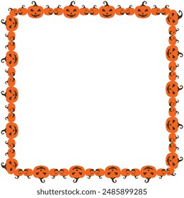 Hand drawn halloween frame template design.