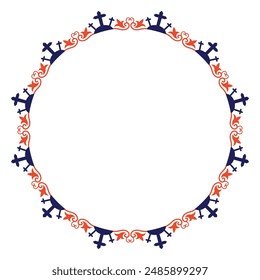 Hand drawn halloween frame template design.