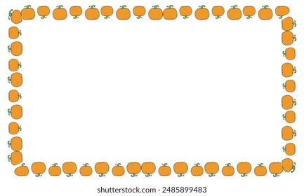 Hand drawn halloween frame template design.