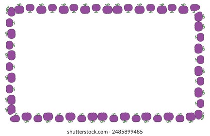 Hand drawn halloween frame template design.