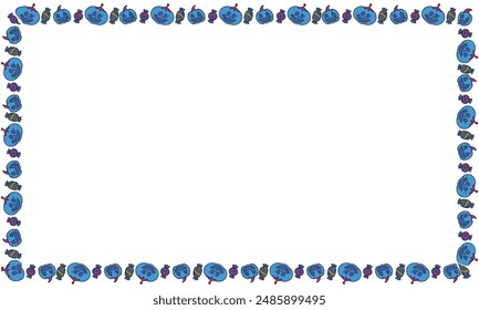 Handgezeichnete Halloween Frame Vorlage Design.