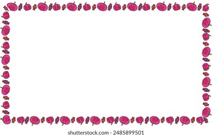 Hand drawn halloween frame template design.