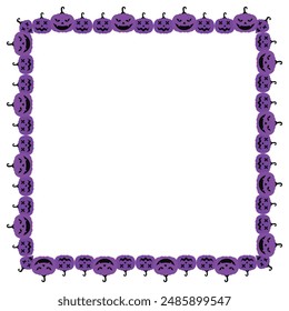 Hand drawn halloween frame template design.
