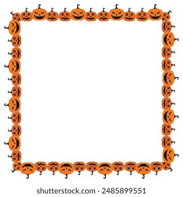 Hand drawn halloween frame template design.