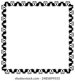 Diseño de Plantilla de marco de Halloween dibujado a mano.