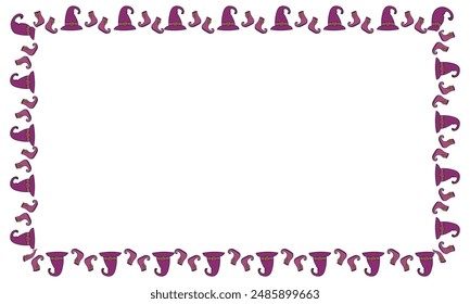 Hand drawn halloween frame template design.