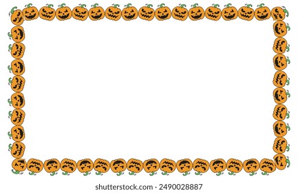 Hand drawn halloween frame template design.