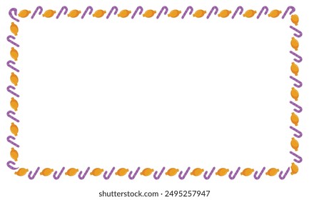 Hand drawn halloween frame template design.
