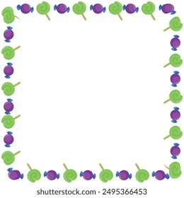 Hand drawn halloween frame template design.