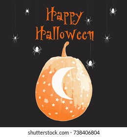 Hand drawn with Halloween holiday. Design element for Halloween holiday.