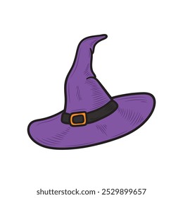 Hand Drawn Halloween Illustration Colored - Hat