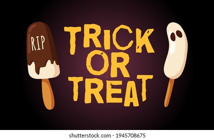 Hand drawn Halloween illustration. Creative Cartoon Style art work. Actual vector drawing food and drink for Party. Artistic isolated Season objects