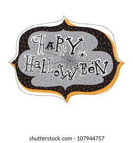 Hand drawn halloween lettering. Vector drawing.