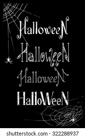 Hand drawn Halloween lettering. Vector illustration
