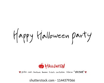 Hand drawn Halloween poster - vector