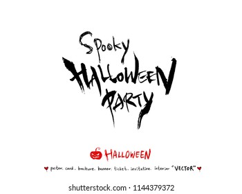 Hand drawn Halloween poster - vector