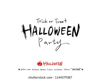 Hand drawn Halloween poster - vector