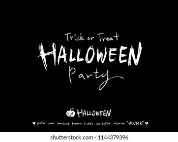 Hand drawn Halloween poster - vector