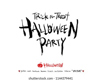Hand drawn Halloween poster - vector