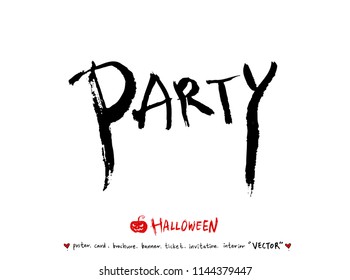 Hand drawn Halloween poster - vector