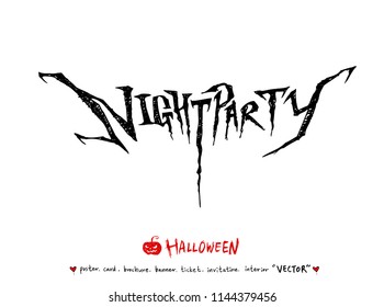 Hand drawn Halloween poster - vector