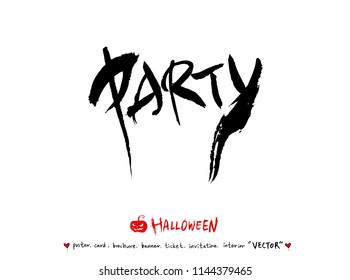 Hand drawn Halloween poster - vector