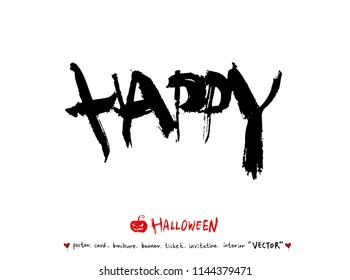 Hand drawn Halloween poster - vector