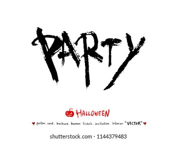 Hand drawn Halloween poster - vector