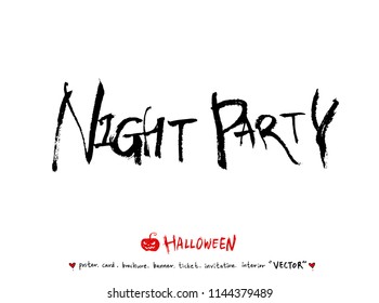 Hand drawn Halloween poster - vector