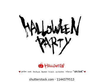 Hand drawn Halloween poster - vector