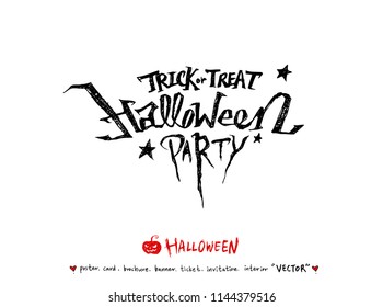 Hand drawn Halloween poster - vector