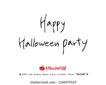 Hand drawn Halloween poster - vector