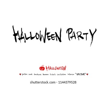 Hand drawn Halloween poster - vector