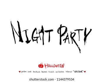 Hand drawn Halloween poster - vector