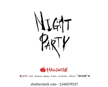 Hand drawn Halloween poster - vector