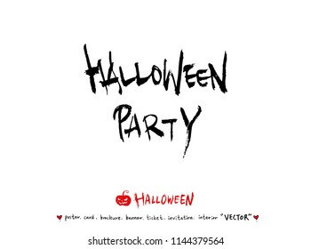 Hand drawn Halloween poster - vector